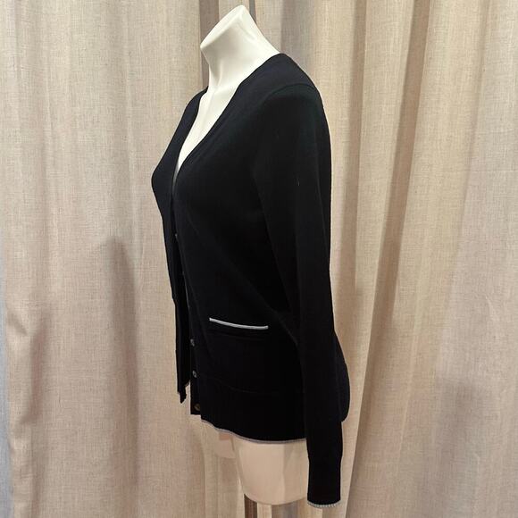 Brooks Brothers Navy Blue Cardigan sz M Italian Merino Wool Cardigan - Picture 5 of 9